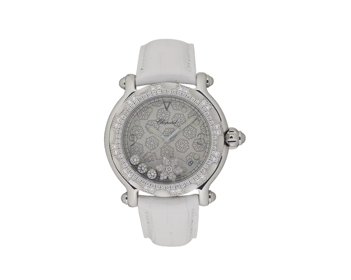 Chopard happy hot sale snowflake watch